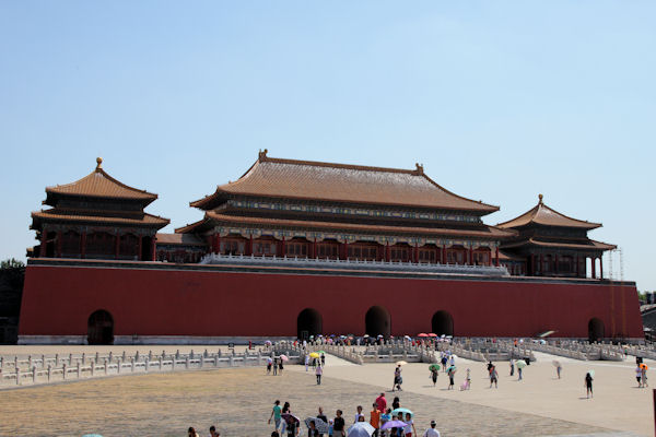 Meridian Gate from Inside Forbidden City in Beijing - 2008 