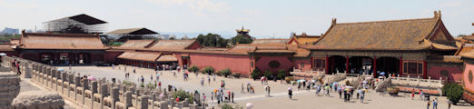 Panorama inside the Forbidden City