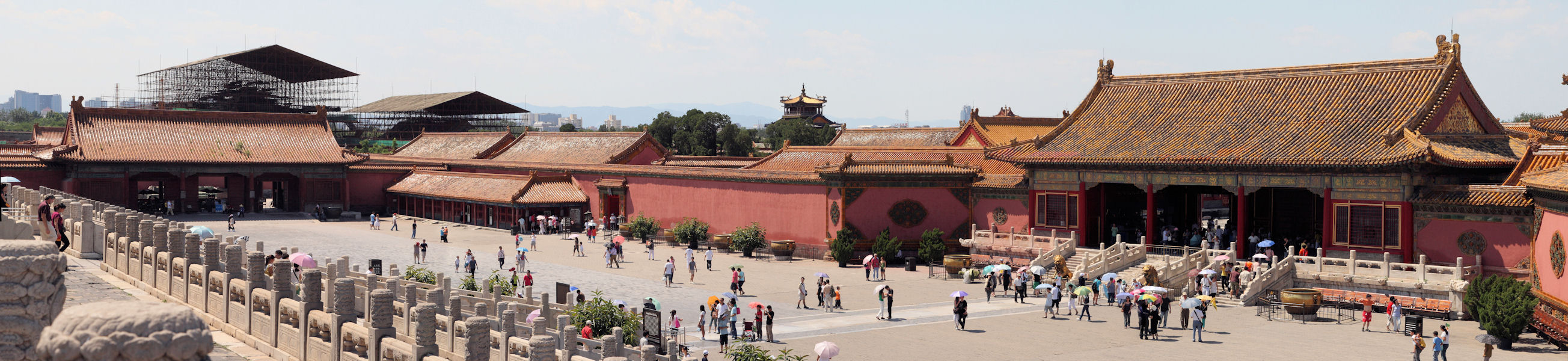 Panorama inside the Forbidden City