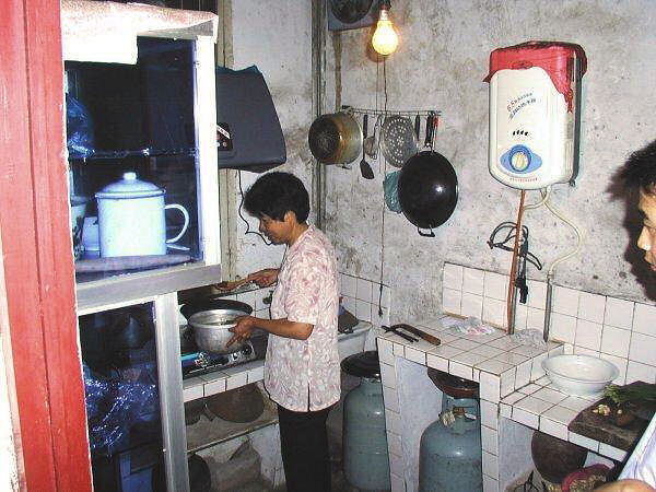 Sam's Mom in her Kitchen