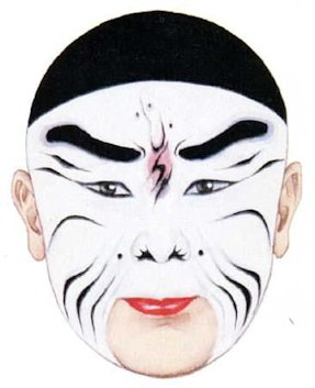 'Chinese Opera Mask, Cao Cao 