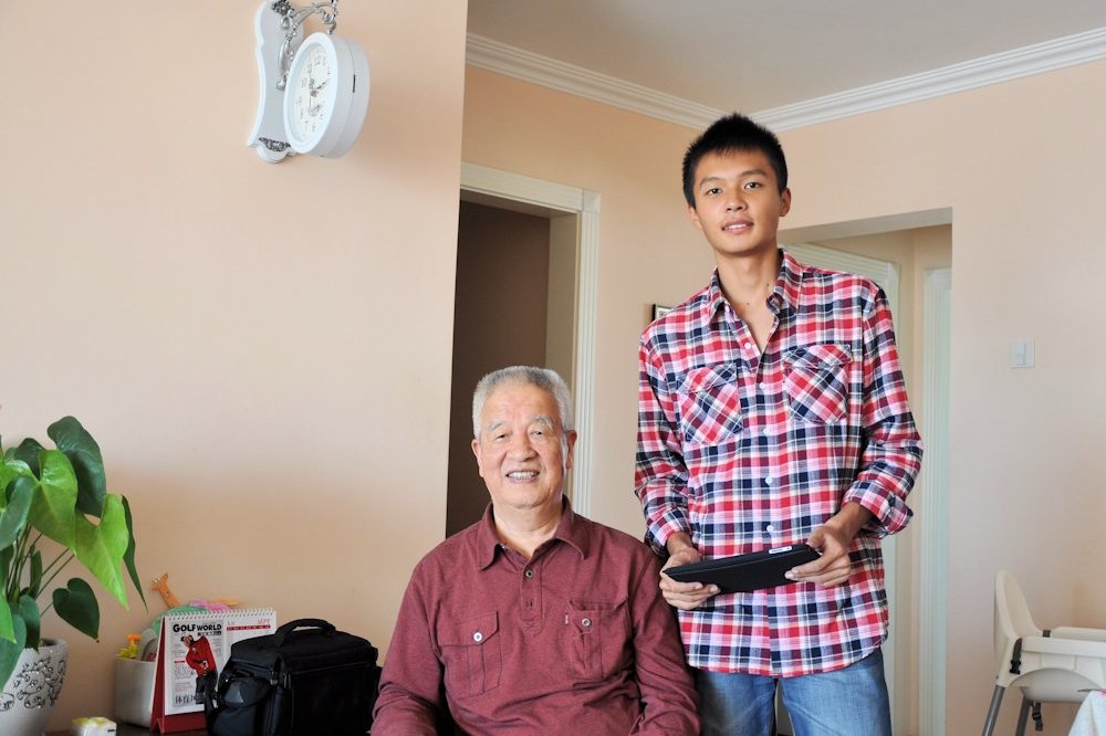Michael Yao and Grandfather  