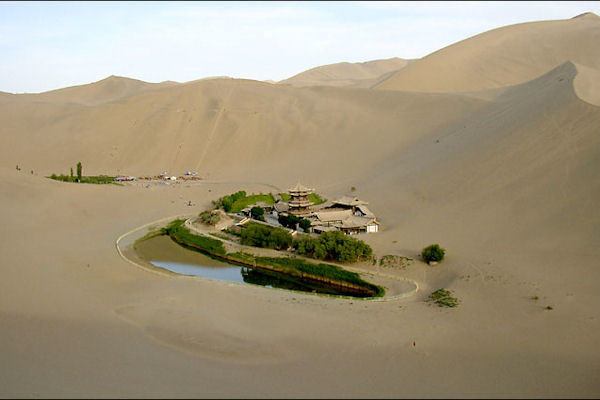 Crescent Moon Pool in Xinjiang Province China