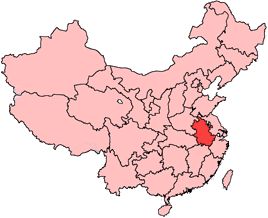 Location of Anhui Autonomous Region