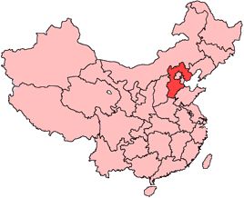 Location of Hebei 