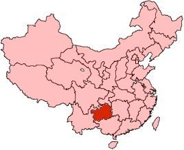 Location of Guizhou 