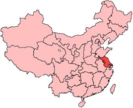 Location of Jiangsu 