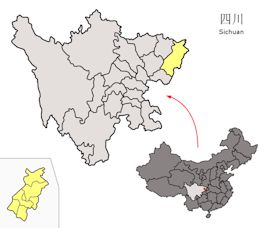 Location of Sichuan Province