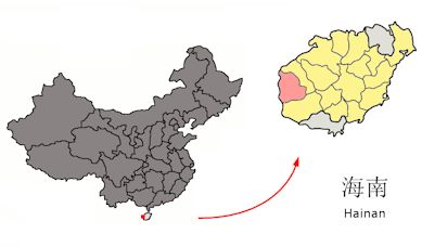 Location of Hainan Province