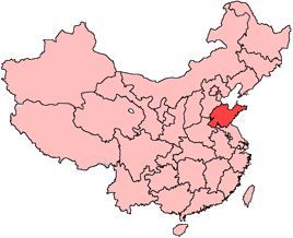 Location of Shandong 