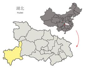 Location of Hubei