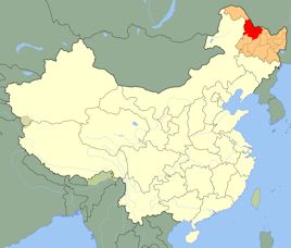 Location of Heilongjiang