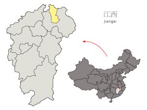 Location of Jiangxi Province