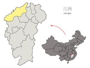 Location of Jiangxi 