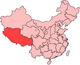 Location of Tibet 