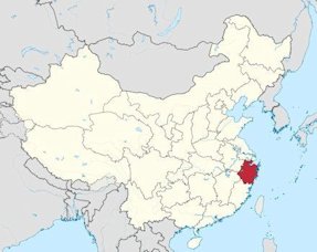 Location of Zhejiang 