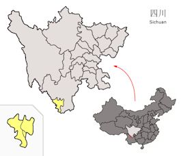 Location of Sichuan Province