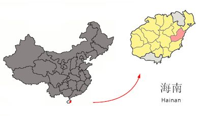 Location of Hainan Province