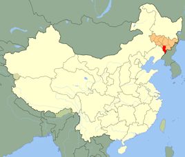 Location of Liaoning Province
