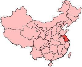 Location of Jiangsu 