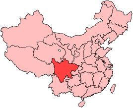 Location of Sichuan 