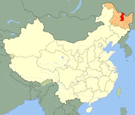 Location of Heilongjiang Province