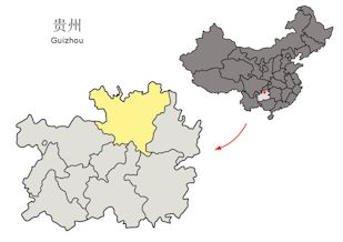 Location of Guizhou 
