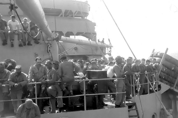 Troops on the Troopship