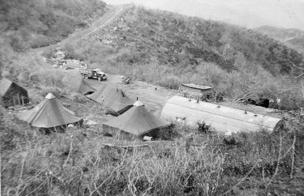 581st Signal RR Co. at Hill 1157, South Korea, 1951