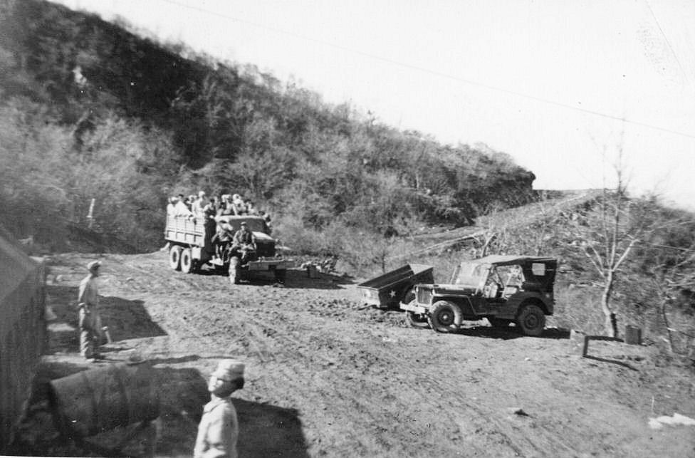 581st Signal RR Co. at Hill 1157, South Korea, 1951