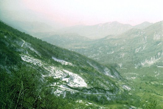 Road Leading up the Mountain to Beason Site