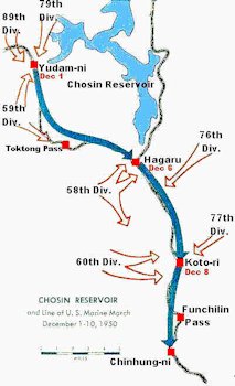 Detail of Marines and Chinese Forces in Chosin Reservoir Area