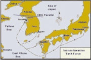Map Showing Inchon Task Force