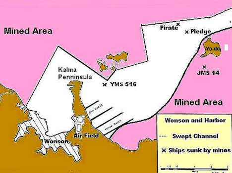 Map Showing Wonson Harbor