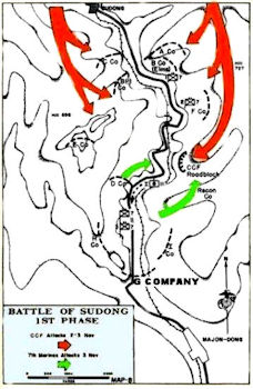 Map Showing Battle of Sudong