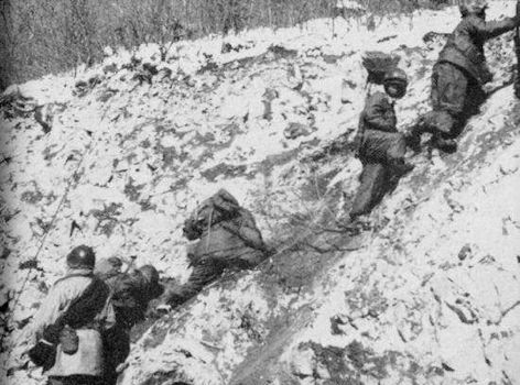 Marines Climb the Hills to dislodge the Chinese