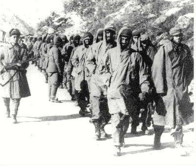 Marine POWs Guarded by Communist Troops