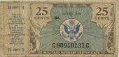 Military Payment Certificate - 25 cents