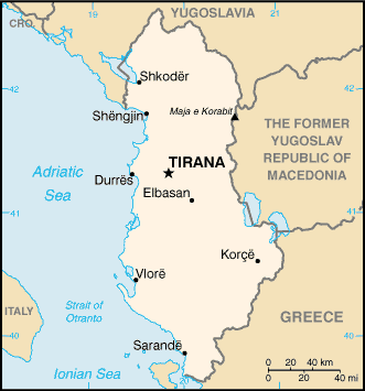 A Map of Albania