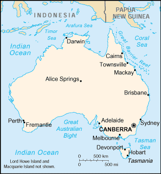 A Map of Australia