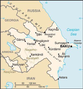 A Map of Azerbaijan