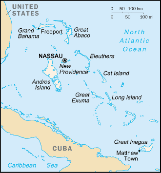A Map of The Bahamas