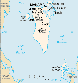 A Map of Bahrain