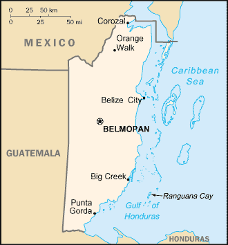 A Map of Belize