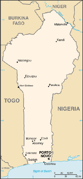 A Map of Benin