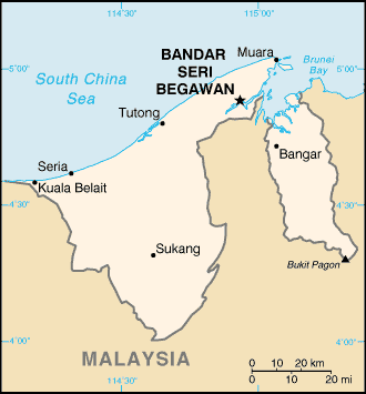 A Map of Brunei