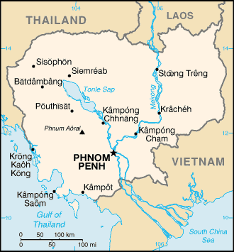 A Map of Cambodia