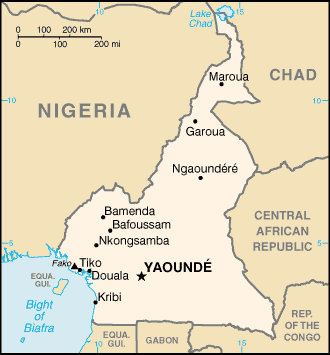 A Map of Cameroon