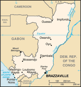 A Map of Republic of Congo
