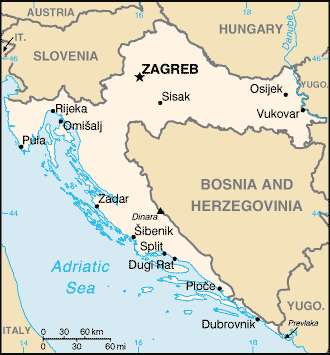 A Map of Croatia